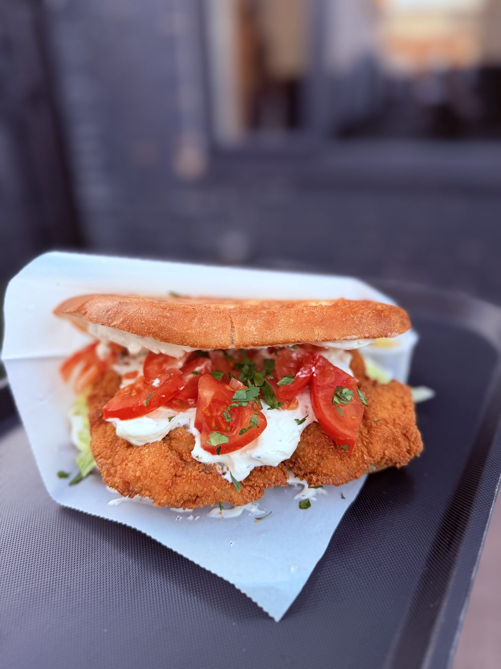 Ana's Feta Schnitzel Sandwich