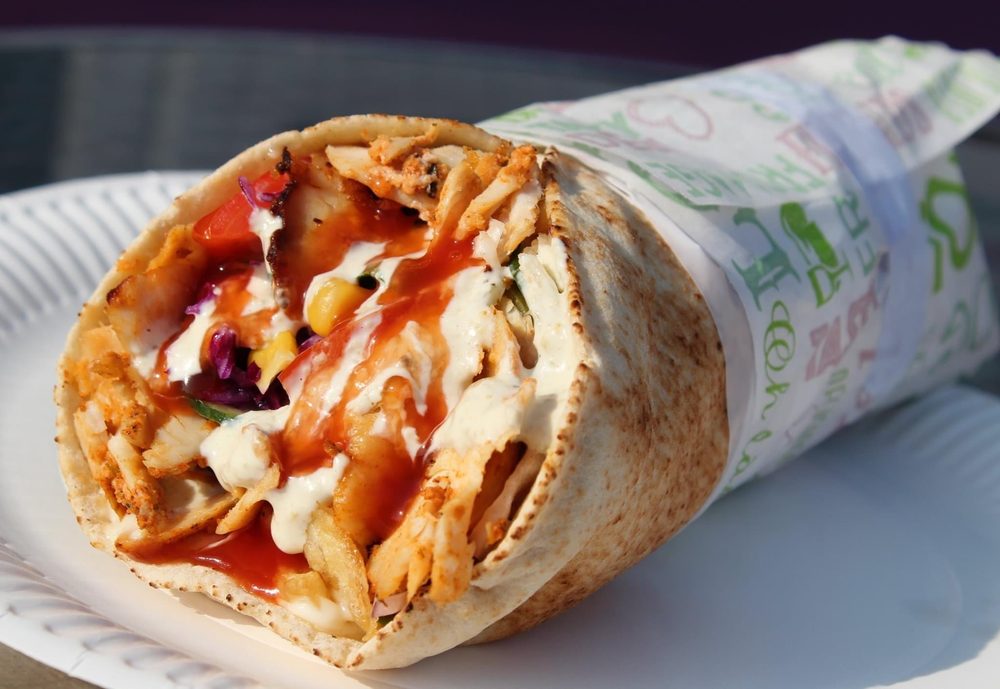Ana's Kebab wrap close-up